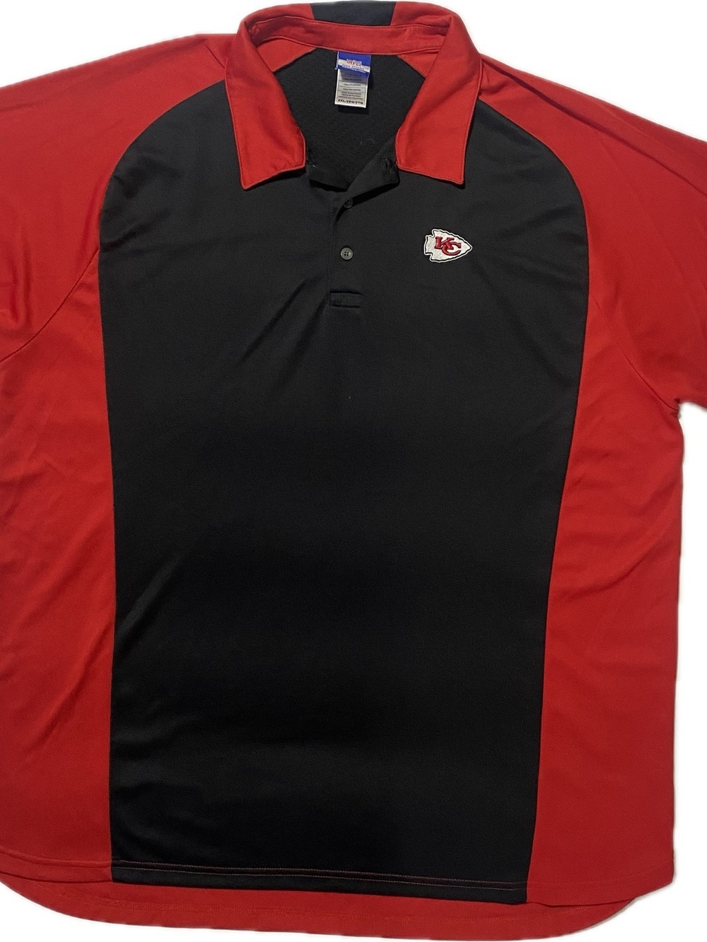 NFL Kansas City Chiefs Red and Black Polo Shirt